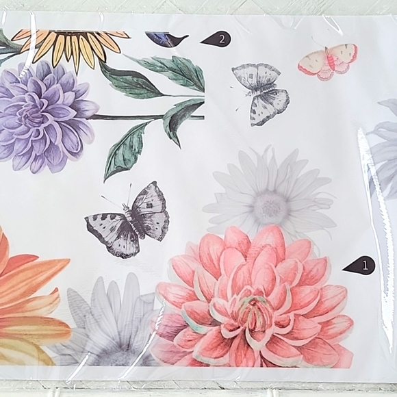 Adecns Garden Flow Room Decor Flowers Two 30 x 11 Sheets (NIB) - Picture 7 of 9